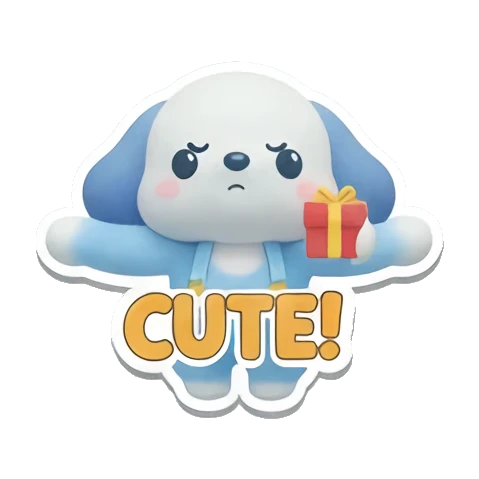 Sticker 8 from blue dog, designed for expressive chats, social replies, and everyday reactions.