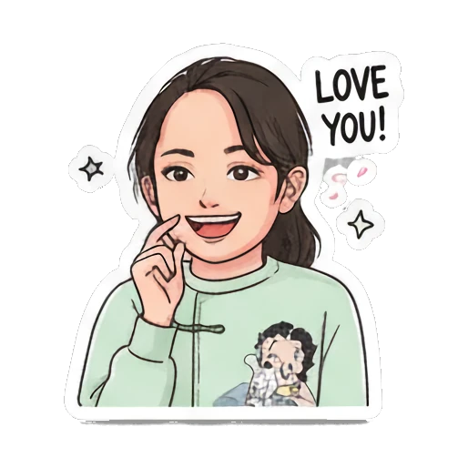 Covering mouth in surprise Daily Life of a Lively Girl sticker for expressive chats and social replies.