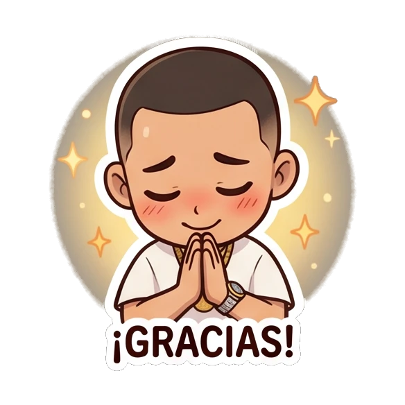 Man with closed eyes and hands together in gratitude Cool Urban Guy Daily sticker for expressive chats and social replies.