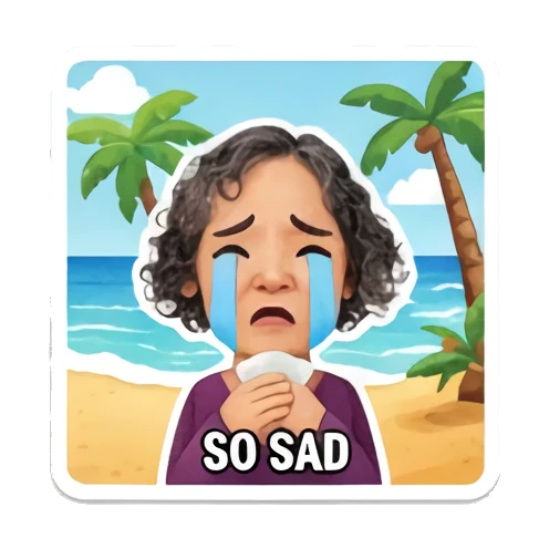 妈妈流泪难过哭泣 Cheerful Mom Daily Life sticker for expressive chats and social replies.