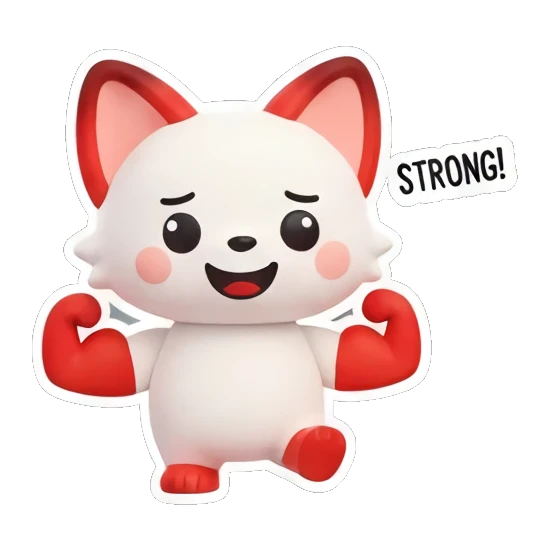 表达爱意的红狐狸 Red Fox Moods sticker for expressive chats and social replies.