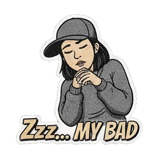 双手比耶庆祝 Streetwear Girl Vibes sticker for expressive chats and social replies.