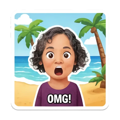 妈妈惊讶张大嘴巴 Cheerful Mom Daily Life sticker for expressive chats and social replies.