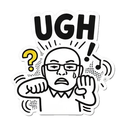 大叔 办公 Keith Haring Style Office Guy sticker for expressive chats and social replies.