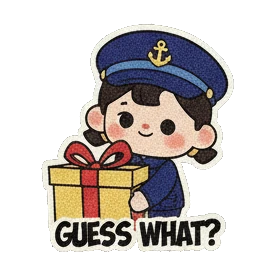 麦霸小船长哭着唱歌 Little Captain's Party Fun sticker for expressive chats and social replies.