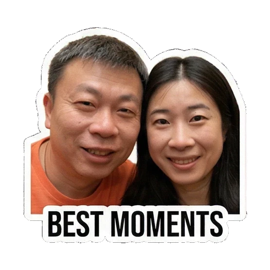 happy couple portrait Sweet Couple Moments sticker for expressive chats and social replies.