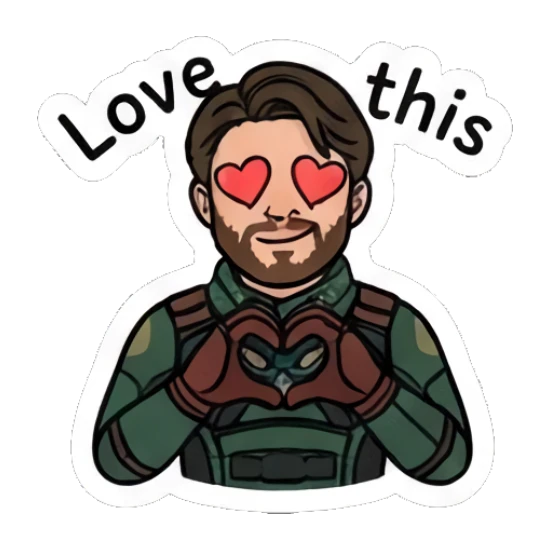 Soldier boy making a heart shape with hands and heart eyes Soldier Boy Daily Vibes sticker for expressive chats and social replies.