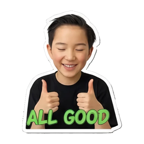 竖起大拇指点赞 Dynamic Boy Expressions sticker for expressive chats and social replies.