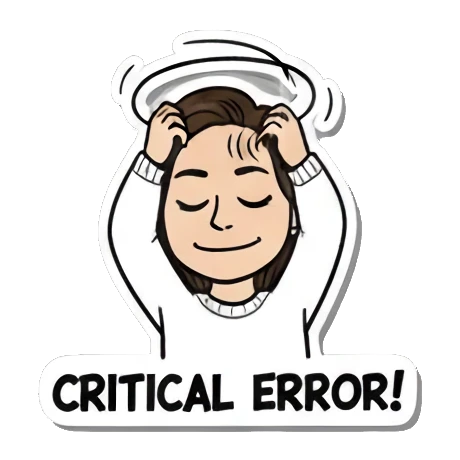 困惑女孩头冒光环 Cartoon Girl Expressions sticker for expressive chats and social replies.