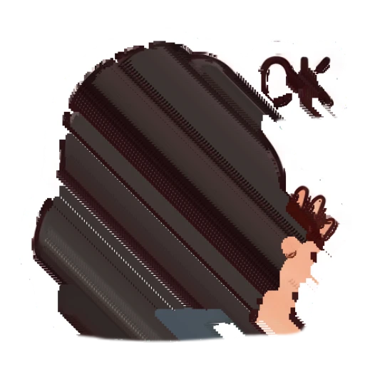 Curly-haired girl wearing glasses giving an OK hand gesture Curly Haired Girl Daily Life sticker for expressive chats and social replies.