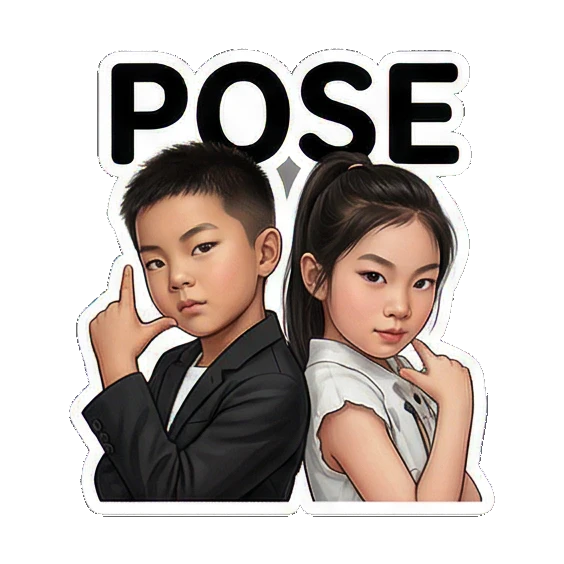 兄妹感动落泪追星 K-pop Fan Duo Life sticker for expressive chats and social replies.