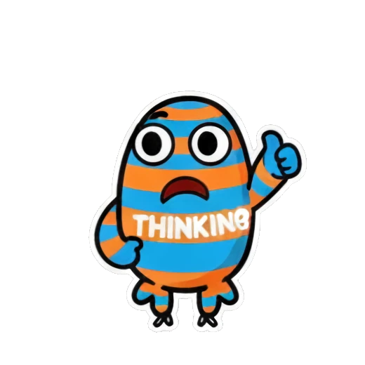 不可思议 Striped Monster's Mood Diary sticker for expressive chats and social replies.