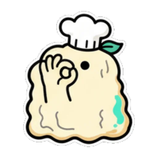 团子比OK手势很自信 Cute Chef Dumpling Stickers sticker for expressive chats and social replies.