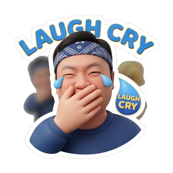 哭笑不得 Modern Guy Daily Vibes sticker for expressive chats and social replies.