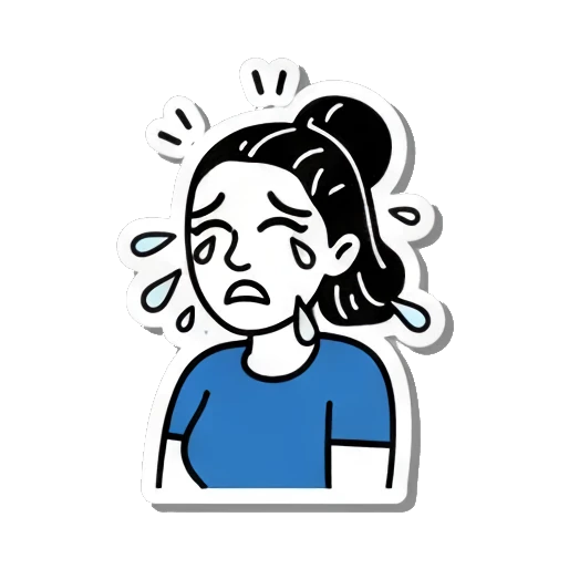 女孩困惑耸肩 Pop Art Girl Expressions sticker for expressive chats and social replies.