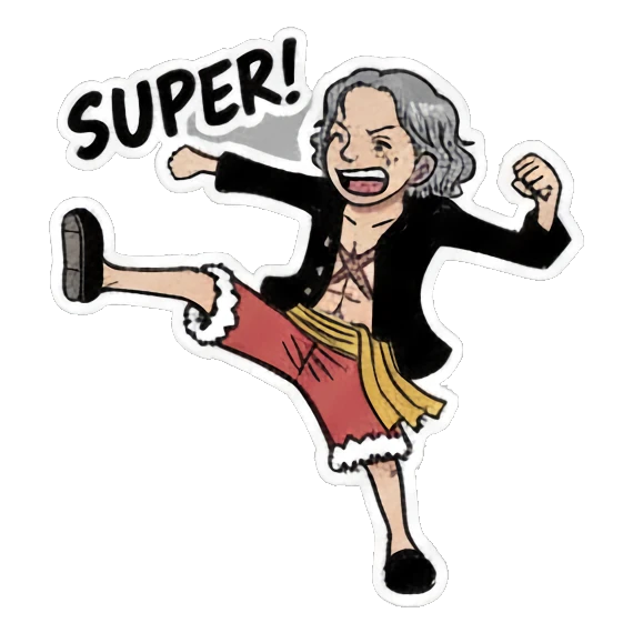 multi-armed creature Anime Adventure Crew sticker for expressive chats and social replies.