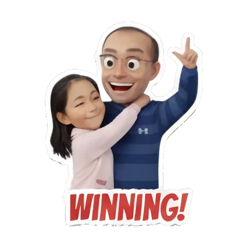 父女分享披萨 Dad and Daughter Adventures sticker for expressive chats and social replies.