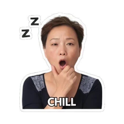 放松打盹休息 Real Life Reactions sticker for expressive chats and social replies.