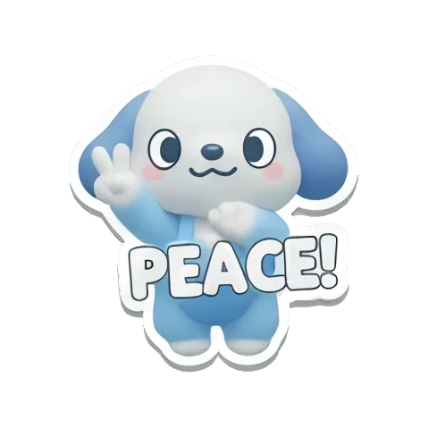 Sticker 14 from blue dog, designed for expressive chats, social replies, and everyday reactions.