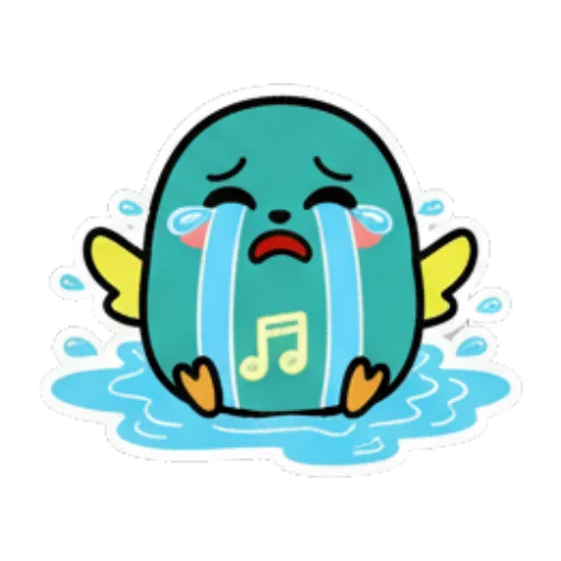 小鸟大声哭泣，非常悲伤 Cute Bird Emotions sticker for expressive chats and social replies.