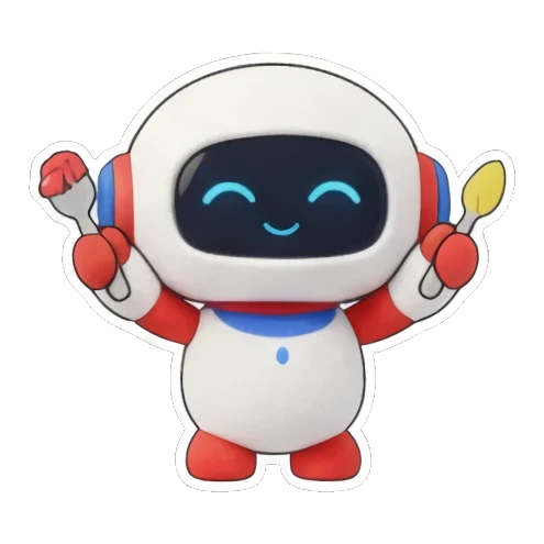 机器人挥舞啦啦球 Little Tech Buddy sticker for expressive chats and social replies.