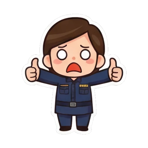 警官疲惫打瞌睡 Chibi Officer's Daily Life sticker for expressive chats and social replies.