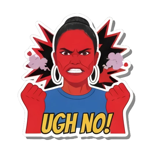 女孩爱心眼 Trendy Girl's Pop Art Moods sticker for expressive chats and social replies.