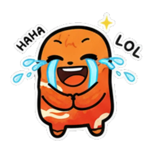 双手抱心表达爱意 Orange Blob Expressive Stickers sticker for expressive chats and social replies.