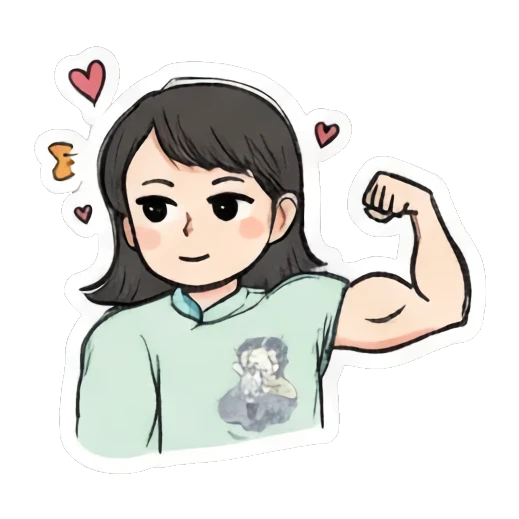 waving hello Daily Life of a Cheerful Girl sticker for expressive chats and social replies.