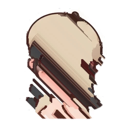 Girl in beret looking hopeful with pleading eyes Beret Girl Daily Life sticker for expressive chats and social replies.