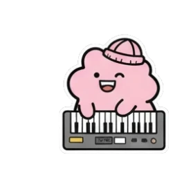 弹奏电子琴 Pinky Music Jam sticker for expressive chats and social replies.