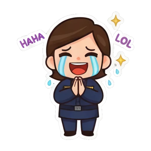 警官愤怒冒火 Chibi Officer's Daily Life sticker for expressive chats and social replies.
