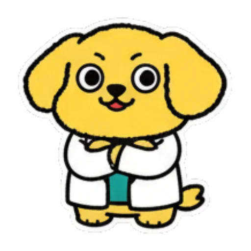 Apologetic dog praying. Doctor Dog's Daily Life sticker for expressive chats and social replies.