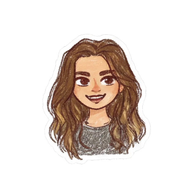 Sassy girl giving a side eye with text Side eye Curly Haired Girl Daily Vibes sticker for expressive chats and social replies.