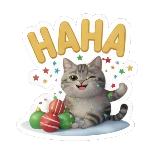 小猫擦眼泪哭泣 Festive Tabby Expressions sticker for expressive chats and social replies.