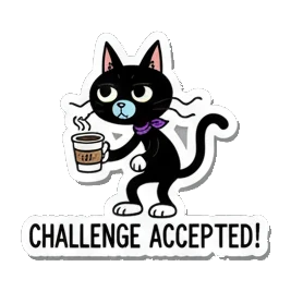 享受粉雪 Black Cat Ski Adventures sticker for expressive chats and social replies.