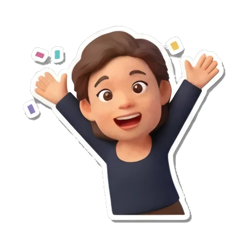 比赞惊讶哭泣 Pop Mart Girl's Moods sticker for expressive chats and social replies.