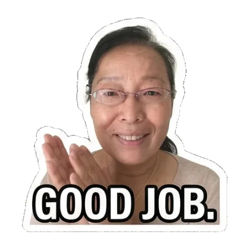 鼓掌称赞GOOD JOB. Mom's Daily Reactions sticker for expressive chats and social replies.