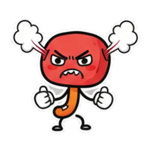 气到冒烟 Expressive Green Blob sticker for expressive chats and social replies.