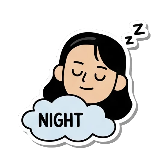吃披萨思考 Daily Life of a Girl sticker for expressive chats and social replies.