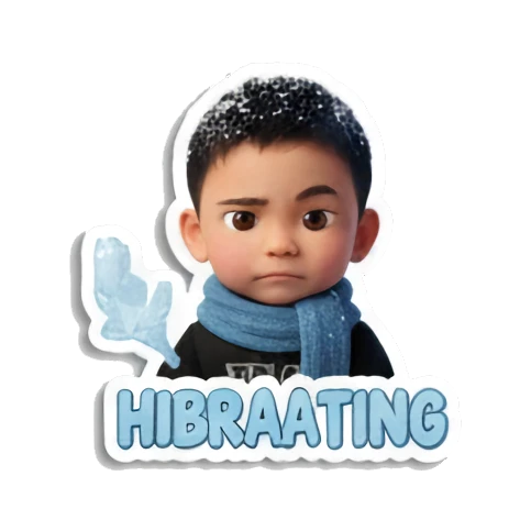 Boy looking shivering, hibraating Winter Boy Adventures sticker for expressive chats and social replies.