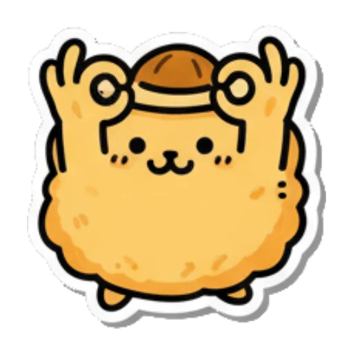 双手举起欢呼雀跃 Cute Rice Ball Emotions sticker for expressive chats and social replies.