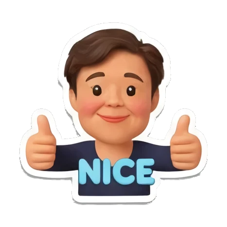 男孩双手比赞表示很棒 Cheerful Boy 3D Expressions sticker for expressive chats and social replies.