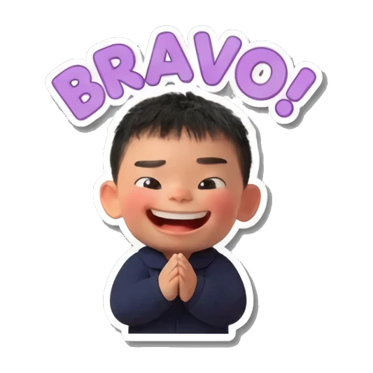 鼓掌欢呼男孩 Little Boy's Moods sticker for expressive chats and social replies.