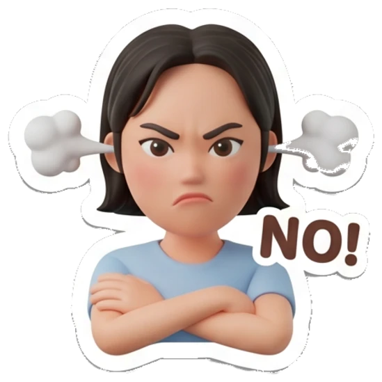Sticker 6 from AI Sticker Pack, designed for expressive chats, social replies, and everyday reactions.