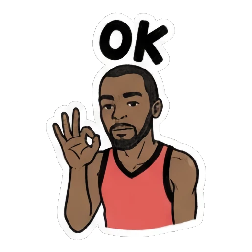 Man making an OK hand gesture with text OK Cool Guy Daily Vibes sticker for expressive chats and social replies.