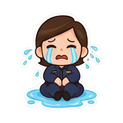 Q版女警竖大拇指 Chibi Officer's Daily Life sticker for expressive chats and social replies.