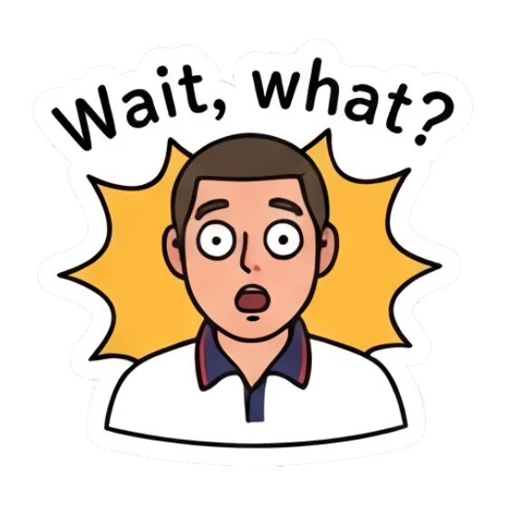 Young man looking shocked with wide eyes and mouth open. Daily Life of a Cool Guy sticker for expressive chats and social replies.