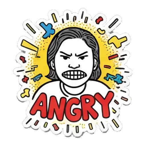 Sticker 4 from AI Sticker Pack, designed for expressive chats, social replies, and everyday reactions.