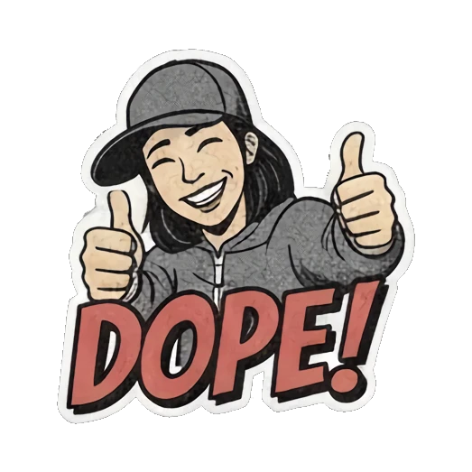 酷女孩潮流日常 Streetwear Girl Vibes sticker for expressive chats and social replies.